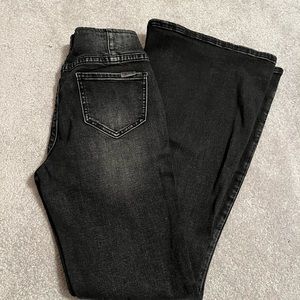 Rock roll black flare pants
